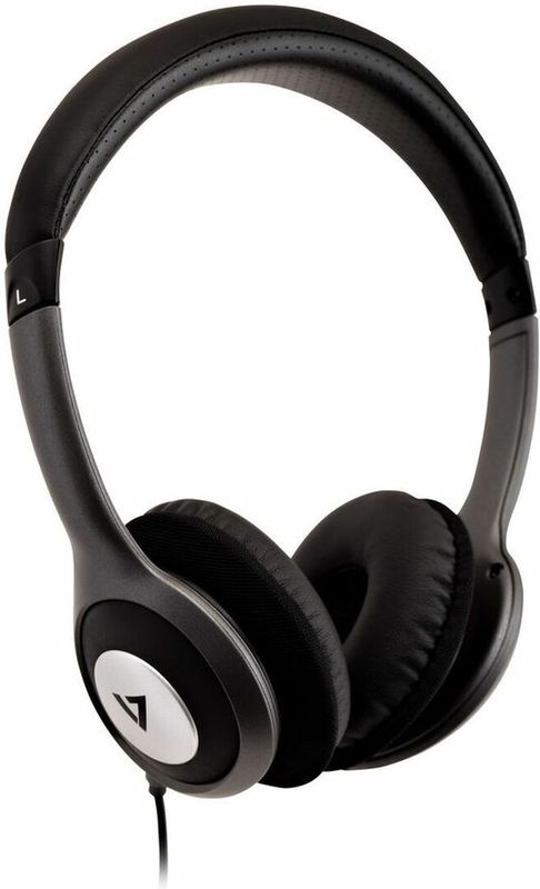 V7 Luxe 3,5 mm Stereo Hoofdtelefoon (ANC, Bedraad), Koptelefoon, Zwart