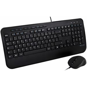 V7 CKU300FR toetsenbord Inclusief muis USB AZERTY Frans Zwart
