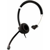 Deluxe Mono-headset, Boom-microfoon, verstelbare hoofdband voor pc, Mac, laptop, computer, Chromebook, zwart, 3,5 mm aansluiting