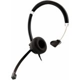 V7 HA401 hoofdtelefoon/headset Bedraad Hoofdband Kantoor/callcenter Zwart, Zilver
