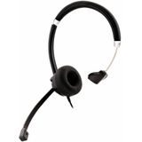 V7 HA401 hoofdtelefoon/headset Bedraad Hoofdband Kantoor/callcenter Zwart, Zilver