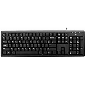 V7 - KU200GS-DE - Toetsenbord - Zwart - USB - Bedraad