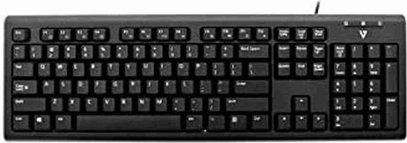 V7 - KU200GS-DE - Toetsenbord - Zwart - USB - Bedraad