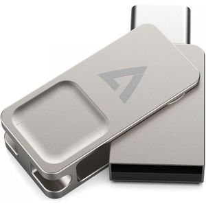 V7 VF3128GTC USB flash drive 128 GB USB Type-A / USB Type-C 3.2 Gen 1 (3.1 Gen 1) Zilver