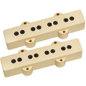 DiMarzio DP 123LCR Model J-System, lange uitvoering Jazz Bass pickups, crèmekleurig, Set van 2 stuks