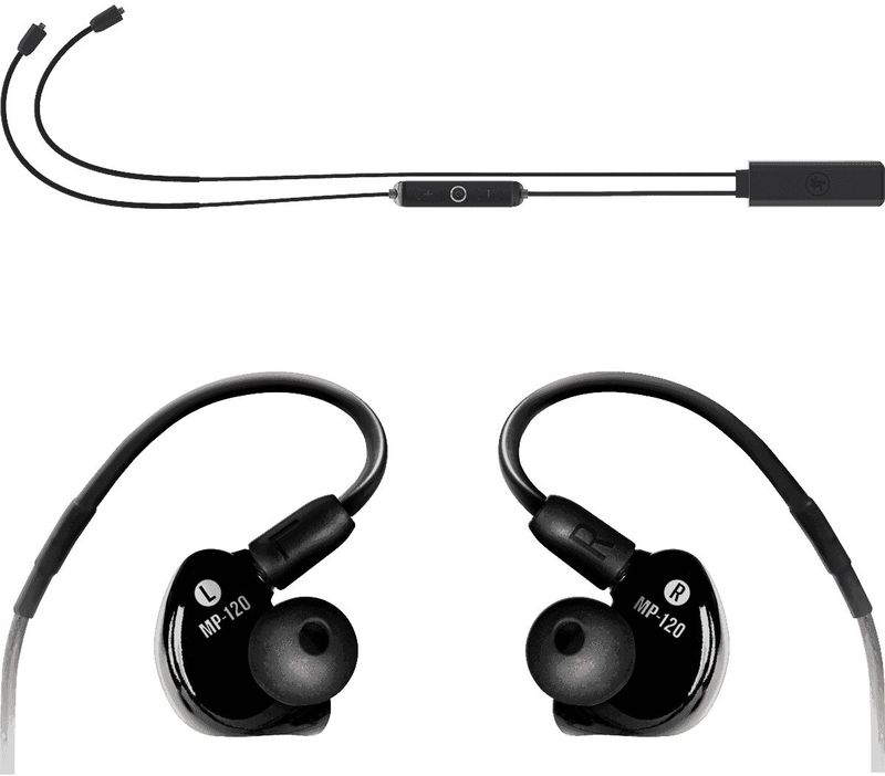 Mackie MP-120 BTA In Ear Monitors (Draadloze), Koptelefoon, Zwart