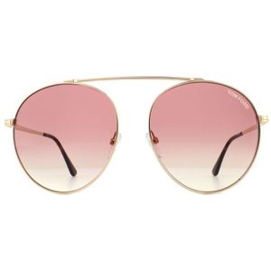 Tom Ford Zonnebril Simone 0571 28Z Goud Roze To Peach Verloop | Sunglasses