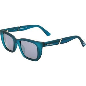 Diesel DL0257 91C 47 zonnebril voor volwassenen, blauw (Blu Op/Fumo Specchiato), blauw (Blu Op/Fumo Specchiato), 47
