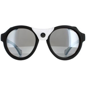 Moncler zonnebril ML0046 02C Mat Black Smoke Mirror | Sunglasses