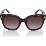 Tom Ford Square Dames Dark Havana Bordeaux gradiënt zonnebril | Sunglasses