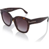 Tom Ford Square Dames Dark Havana Bordeaux gradiënt zonnebril | Sunglasses