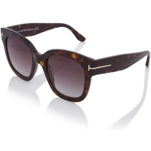 Tom Ford Unisex volwassenen FT0613 52T 52 zonnebril, bruin (Avana Scura/Bordeaux Grad)