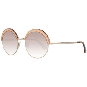 WEB Eyewear - Dames Zonnebril - Roze Goud - Ronde Lens - 100% UVA en UVB Bescherming