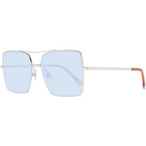 Web Sunglasses WE0210 - Gouden Zonnebril - Blauw Glas - Vierkant