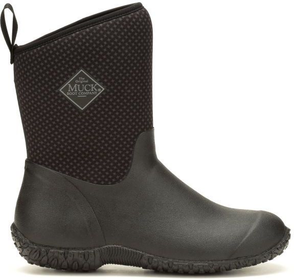 Dames half hoog Muck Boots Muckster II zwart rose print