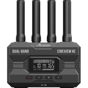Accsoon - CineView HE - Zender - HDMI - 1080p 23.98/24/25/29.97/30/50/59.94/60fps - Latentie <0.06s - Transmissiebereik 365,8 m