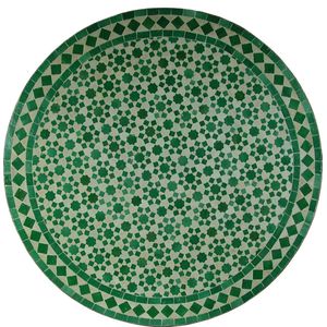 Mozaïek tuintafel met bloemen - mozaiek tuintafel