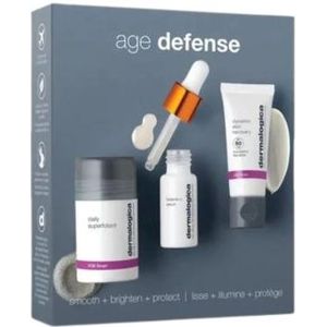 Dermalogica Age Defense Kit - Daily Superfoliant 14g + Dynamic Skin Recovery SPF50 12ml + Biolumin-C Serum 10ml