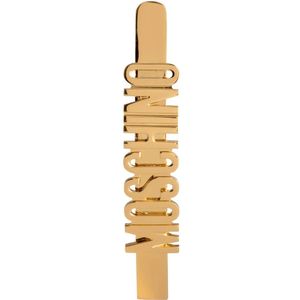Moschino, Eenvoudige Logo Haarklem Geel, Dames, Maat:ONE Size