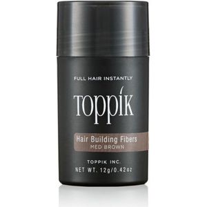 Toppik Hair Building Fibers Middenbruin - 12 gram - Cosmetische Haarverdikker - Verbergt haaruitval - Direct voller haar
