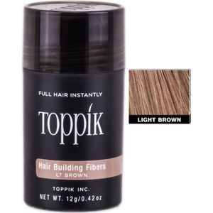 Toppik Hair Building Fibers Lichtbruin - 12 gram - Cosmetische Haarverdikker - Verbergt haaruitval - Direct voller haar