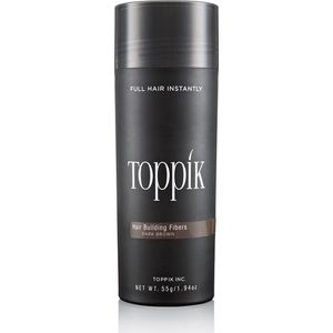 Toppik Hair Building Fibers Donkerbruin - 55 gram - Cosmetische Haarverdikker - Verbergt haaruitval - Direct voller haar