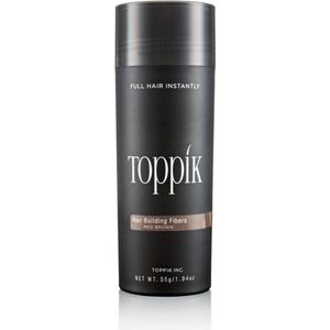 Toppik Hair Building Fibers Middenbruin - 55 gram - Cosmetische Haarverdikker - Verbergt haaruitval - Direct voller haar