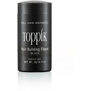 Toppik Hair Building Fibers Zwart - 3 gram - Cosmetische Haarverdikker - Verbergt haaruitval - Direct voller haar