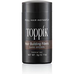 Toppik Hair Building Fibers Donkerbruin - 3 gram - Cosmetische Haarverdikker - Verbergt haaruitval - Direct voller haar