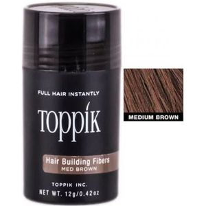 Toppik Hair Building Fibers Middenbruin - 3 gram - Cosmetische Haarverdikker - Verbergt haaruitval - Direct voller haar