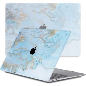 Lunso Geschikt voor MacBook Air 13 inch (2018-2019) cover hoes - case - Marble Ariel