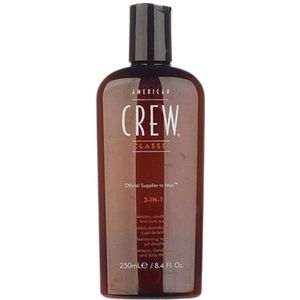 American Crew Hair & Body 3-IN-1 Shampoo, Conditioner en Douchegel 3in1  250 ml