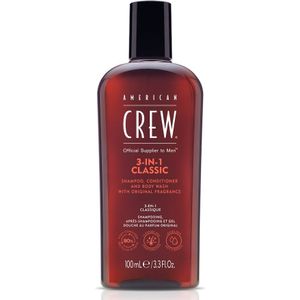 American Crew - 3In1 Classic Shampoo - 100 ml - Shampoo, Conditioner, Body Wash