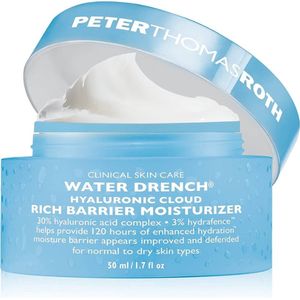 Peter Thomas Roth Water Drench Hyaluronic Cloud Rich Barrier Moisturizer Rijke Hydraterende Crème voor Herstel van de Huidbarriere 50 ml