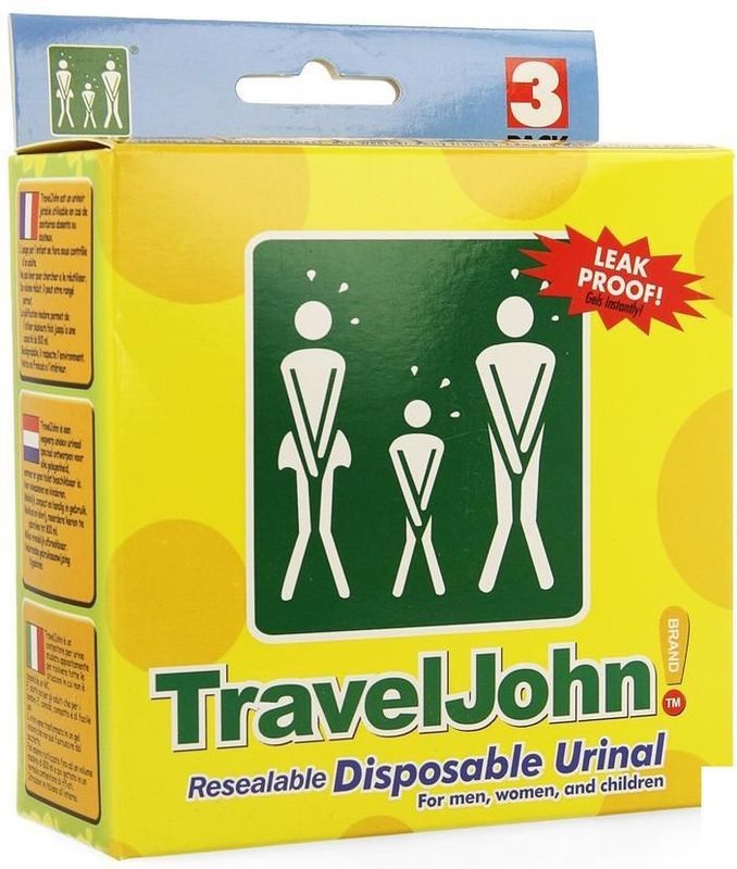 Wegwerp urinaal Travel John - 3 stuks