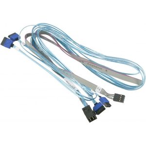 Super Micro CBL-SAST-0699 SATA-kabel 90 m Blauw, Grijs
