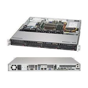 Supermicro - SC813M FTQC-350CB2 - Serverbehuizing - Zwart - Rackmountable 1U met 4 Hot-Swap SATA/SAS plaatsen