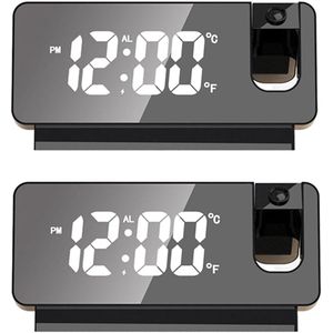 TAKRINK Projectiewekker, Radiowekker met Projectie, USB-aansluiting