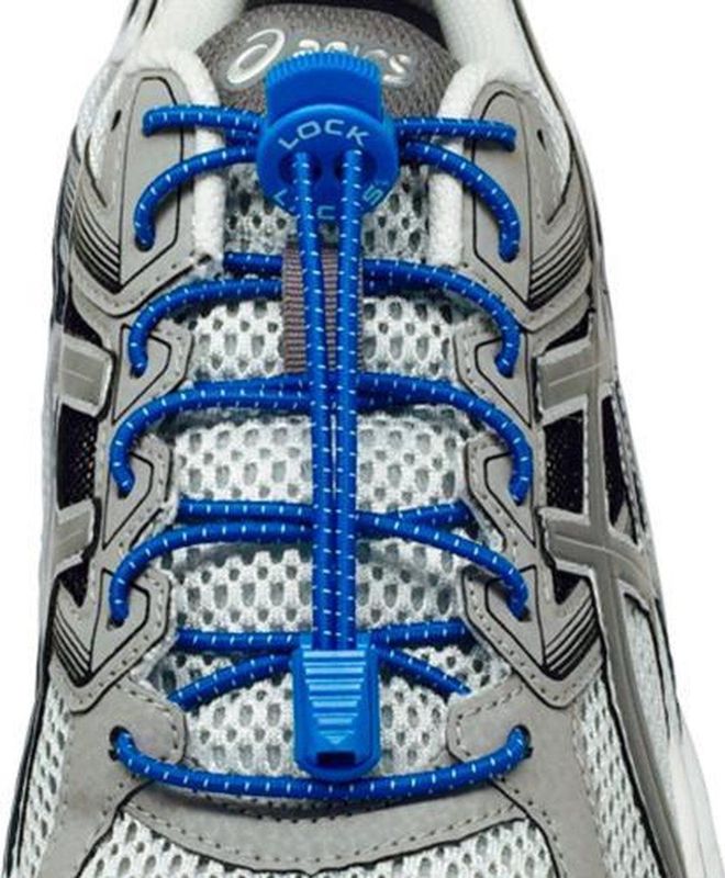 Lock Laces - Elastische Schoenveters - Blauw - Voor Hardlopen