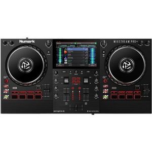 Numark Mixstream Pro DJ-controller met Stems-scheiding, 2 decks, wifi, mixer, 7 inch touchscreen, luidsprekers, compatibel met Serato en Virtual DJ