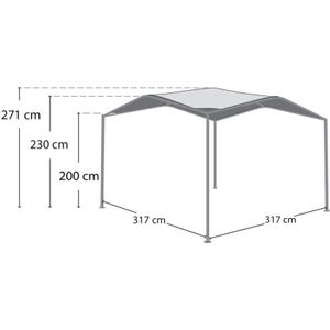 ShelterLogic® - SL22512 - Paviljoen - Pergola - Partytent - 317 x 317 x 271 cm