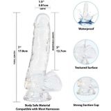 Crystal Addiction - Transparante Dildo - 18 cm