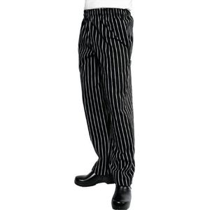 Chef Works Easyfit zwart/wit gestreept