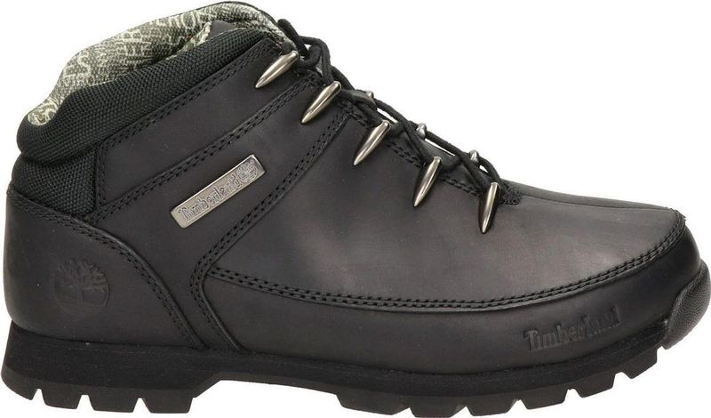 Timberland - Euro Sprint - Veterboots - Zwart - Waterdicht - Plat