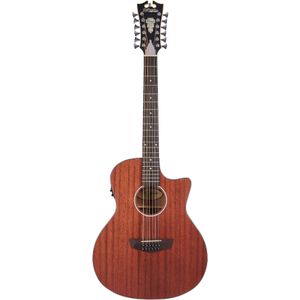 D'Angelico Premier Fulton LS Natural Mahogany 12-snarige elektrisch-akoestische westerngitaar