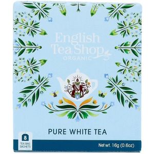 English Tea Shop - Organic Pure White Tea - Thee - Goudkleurig - 8 Theezakjes