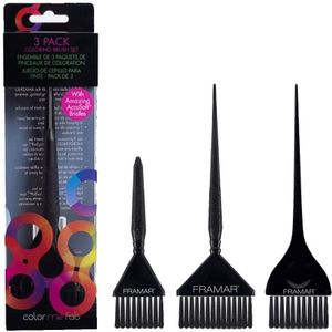 FRAMAR - Haarkleurkwastenset - 3 Verpakkingen - Haarkleurborstel