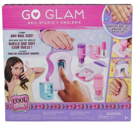 Cool Maker - Go Glam Nagelstudio - Stijl 200 nagels met 4 ontwerpen 2 nagellak-applicators en nagelmasker - Manicureset