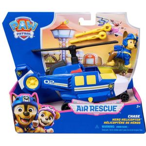 PAW Patrol - Luchtredding - Chase speelfiguur en Hero Helicopter met projectielwerper en 2 projectielen