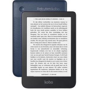 Kobo Clara 2e e reader Een milieuvriendelijkere manier. Touchscreen E Ink Carta 1200 HD 6 inch resolutie van 1448 x 1072 en 300 dpi, met donkere modus. voor lezen en luisteren N506-KU-OB-K-EP